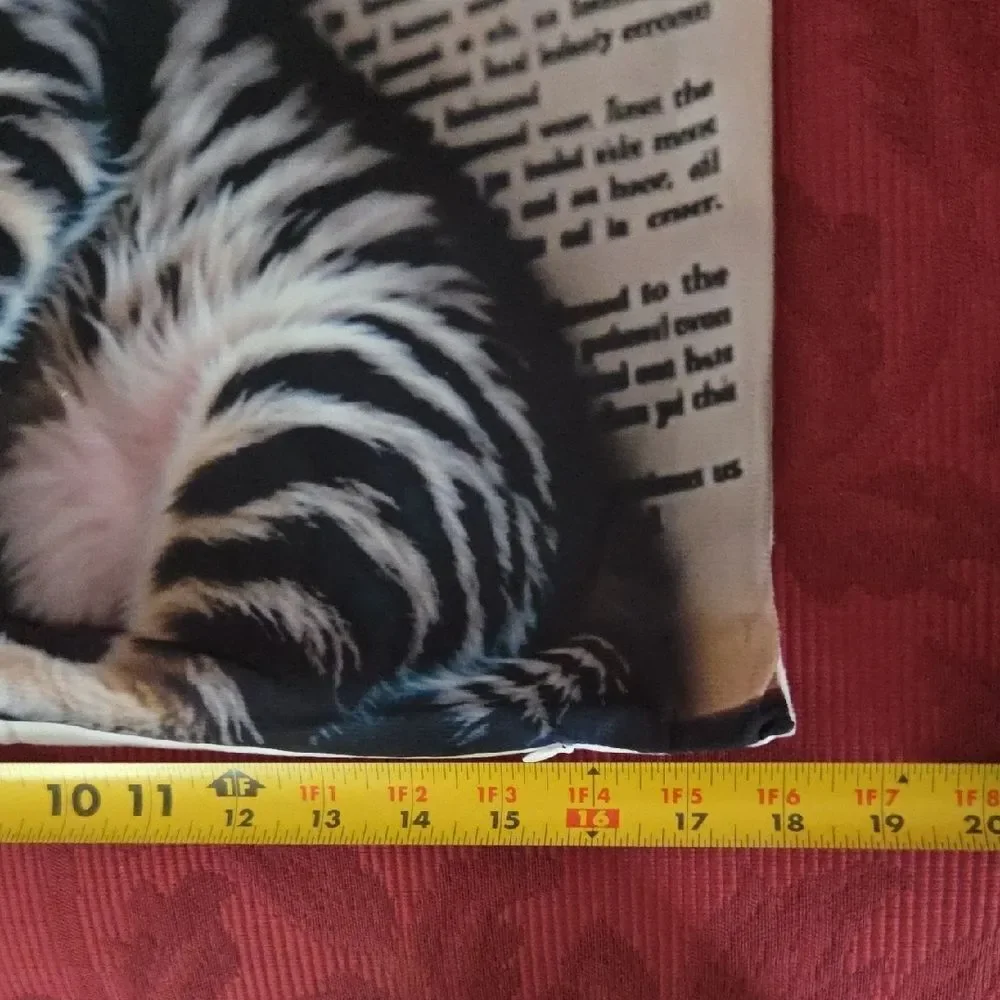Cozy Cat Print Pillow Cover